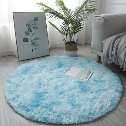Fluffy Round Rug – Ultra-Soft Plush Mat for Bedroom & Living Room