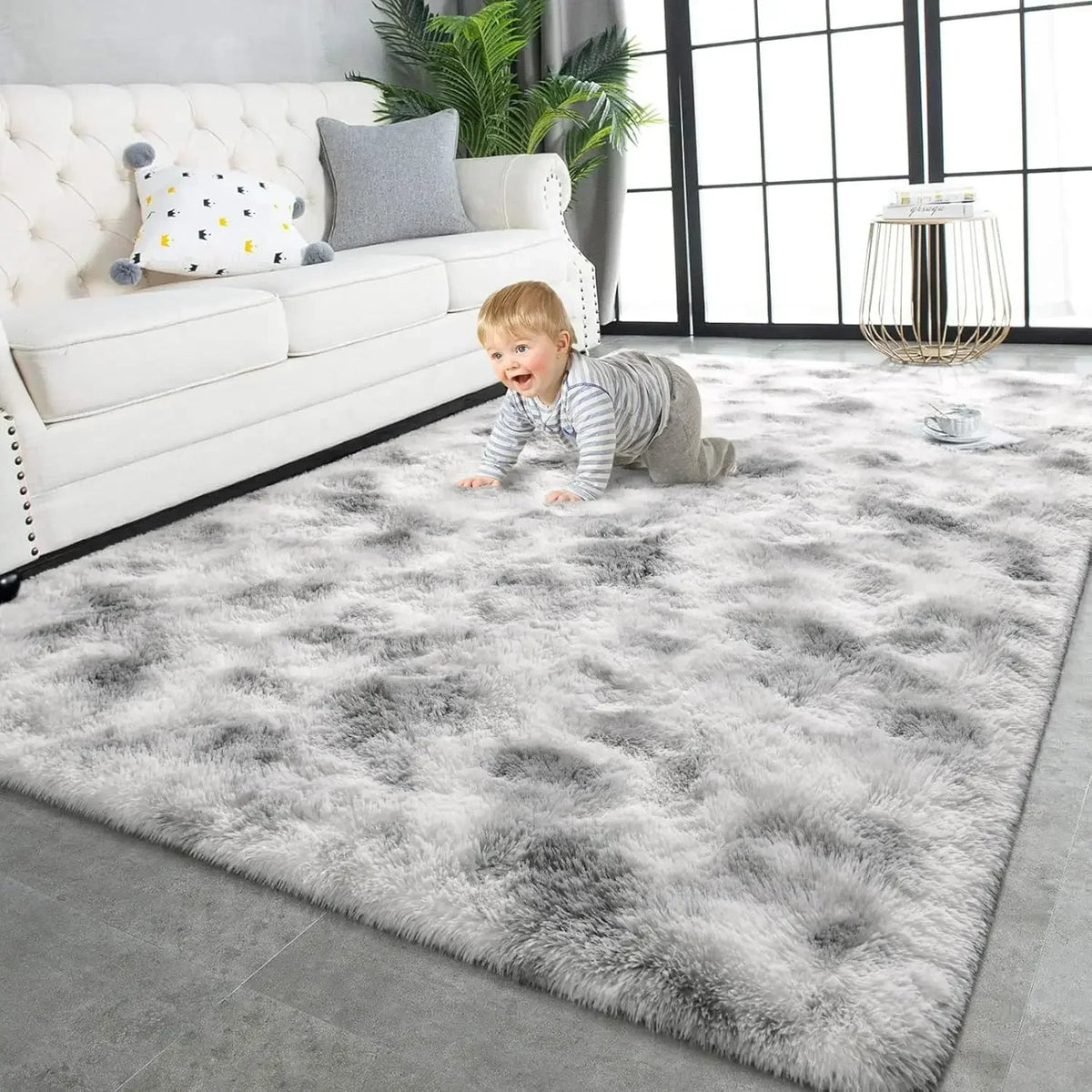 Soft Plush Area Rug for Bedroom & Living Room – Fluffy Floor Carpet