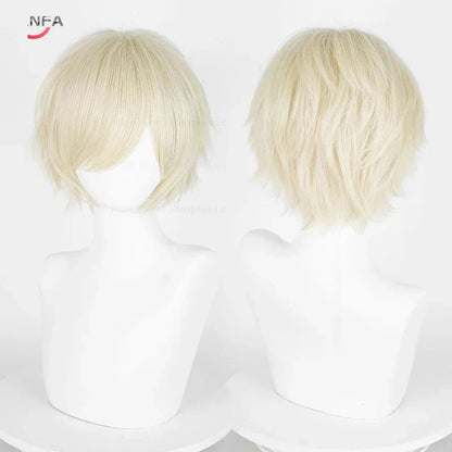 Short Straight Anime Cosplay Wig – 30cm, Multiple Colors for Men & Women
