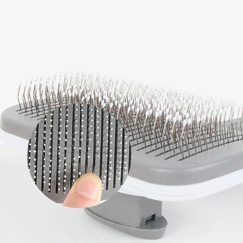 Self-Cleaning Pet Grooming Brush – Deshedding Slicker for Dogs & Cats