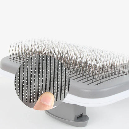 Self-Cleaning Pet Grooming Brush – Deshedding Slicker for Dogs & Cats