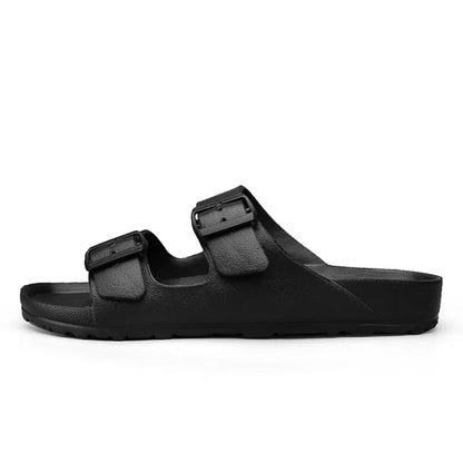 Men's EVA Double-Buckle Slide Sandals – Lightweight Anti-Slip