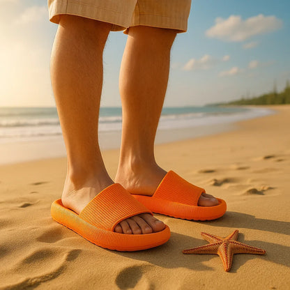 Cloud Slides – Thick 4cm EVA Sole Indoor & Beach Slippers