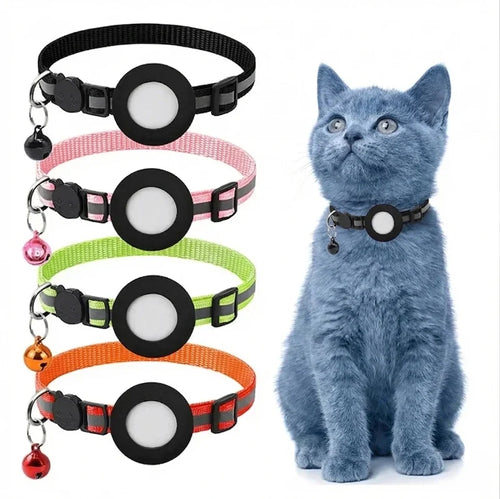 AirTag Pet Collar with GPS Holder – Adjustable Anti-Lost Collar for Cats & Puppies