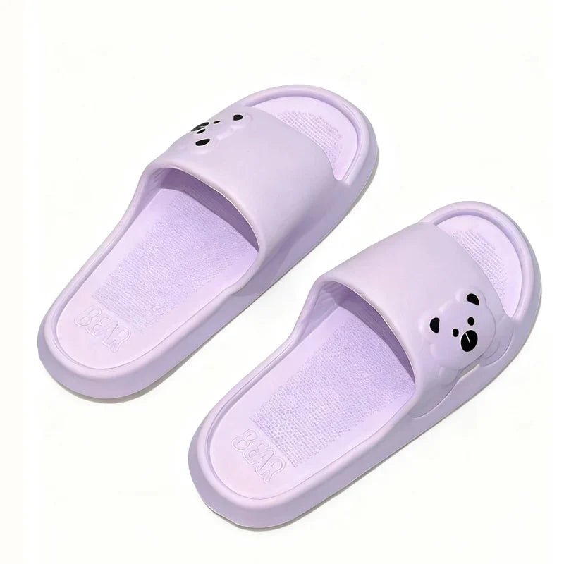Cartoon Bear Indoor Slippers Women Soft EVA Home Slides