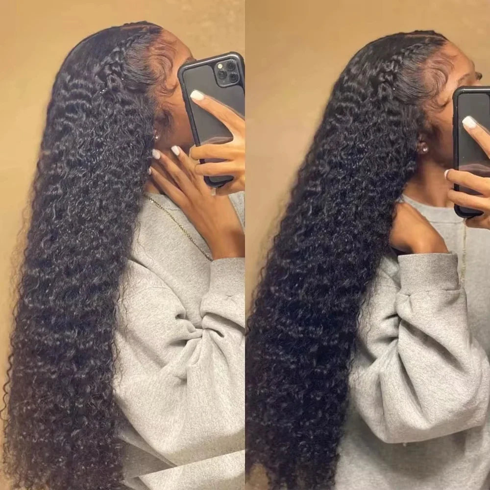 Deep Wave Lace Front Wig Human Hair – HD Transparent Lace, 200% & 250% Density