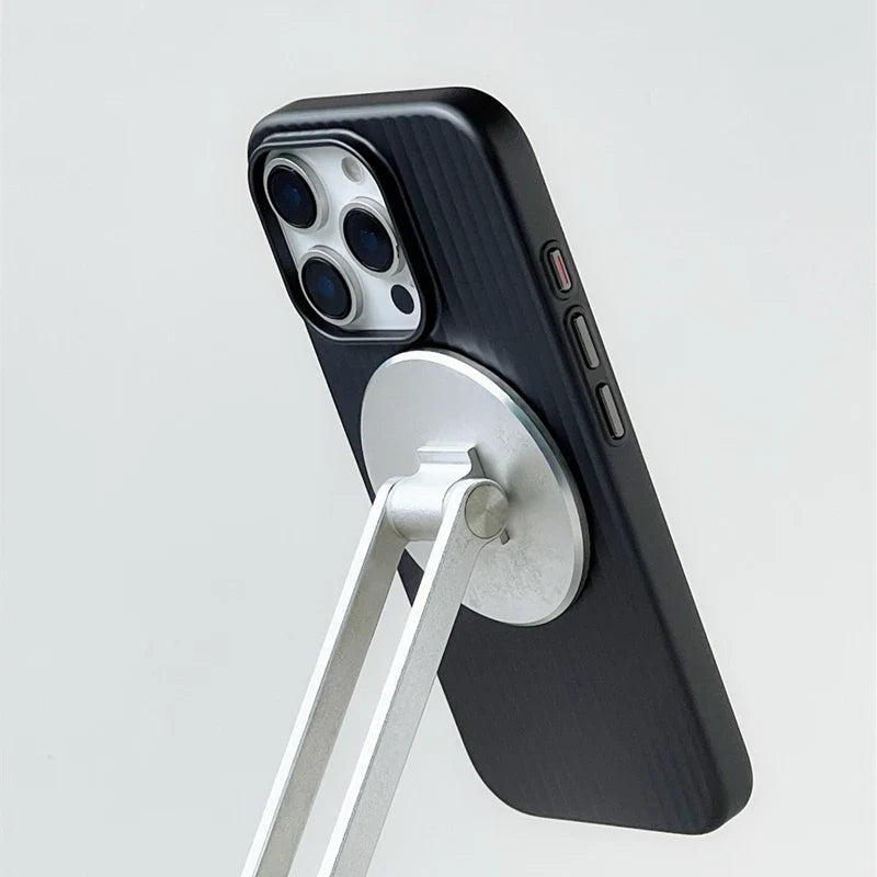 MagSafe iPhone Case – Plating Stripe Shockproof Cover for iPhone 14–18