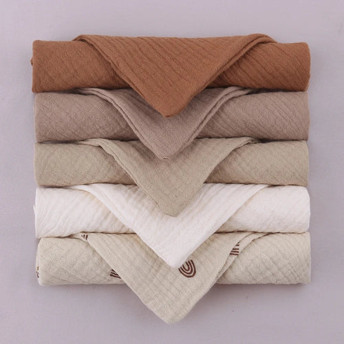 Baby Muslin Washcloths 5-Pack – Soft Gauze Cotton Face Towels