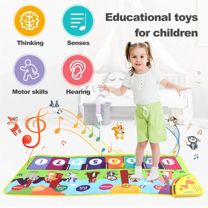 Kids Piano Mat – Musical Floor Keyboard with Animal Design 80cm