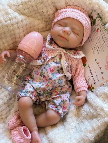 Pascale 13 Inch Soft Silicone Reborn Baby Doll – Handmade Newborn Girl