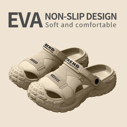 Men's EVA Outdoor Sandals – Thick Soft Sole with Elastic Strap