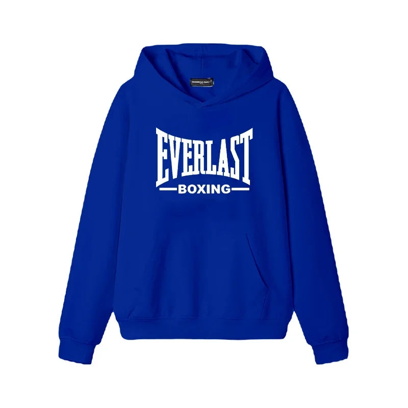 Vintage Boxing Logo Graphic Hoodie Casual Pullover Sweatshirt