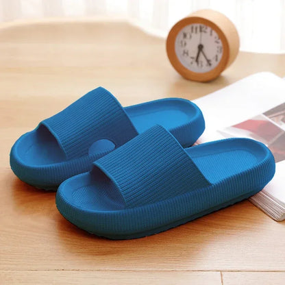 Thick EVA Sole Slide Slippers – Cloud Comfort Indoor Home Shoes
