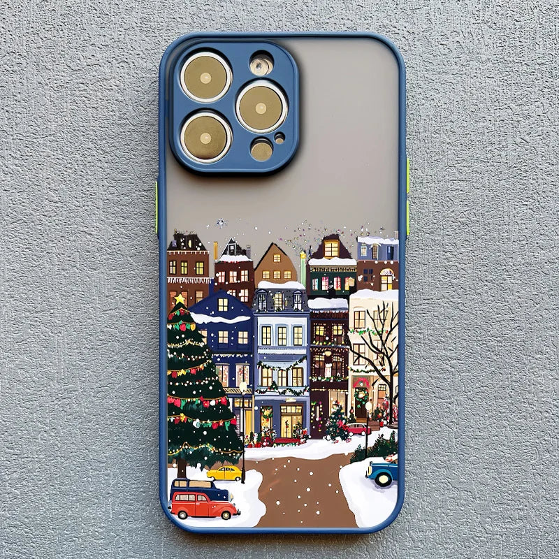 Christmas Snow Village iPhone Case – Festive Winter Design