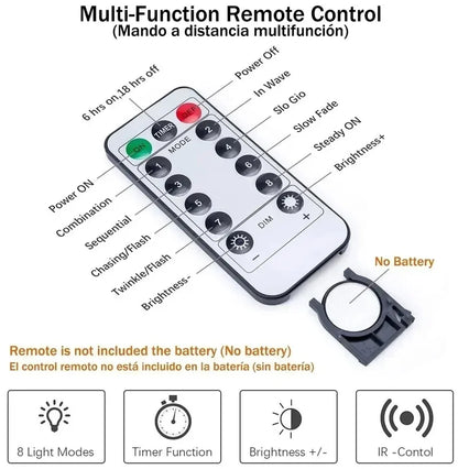 LED Curtain Fairy Lights – USB Remote Control 3M String