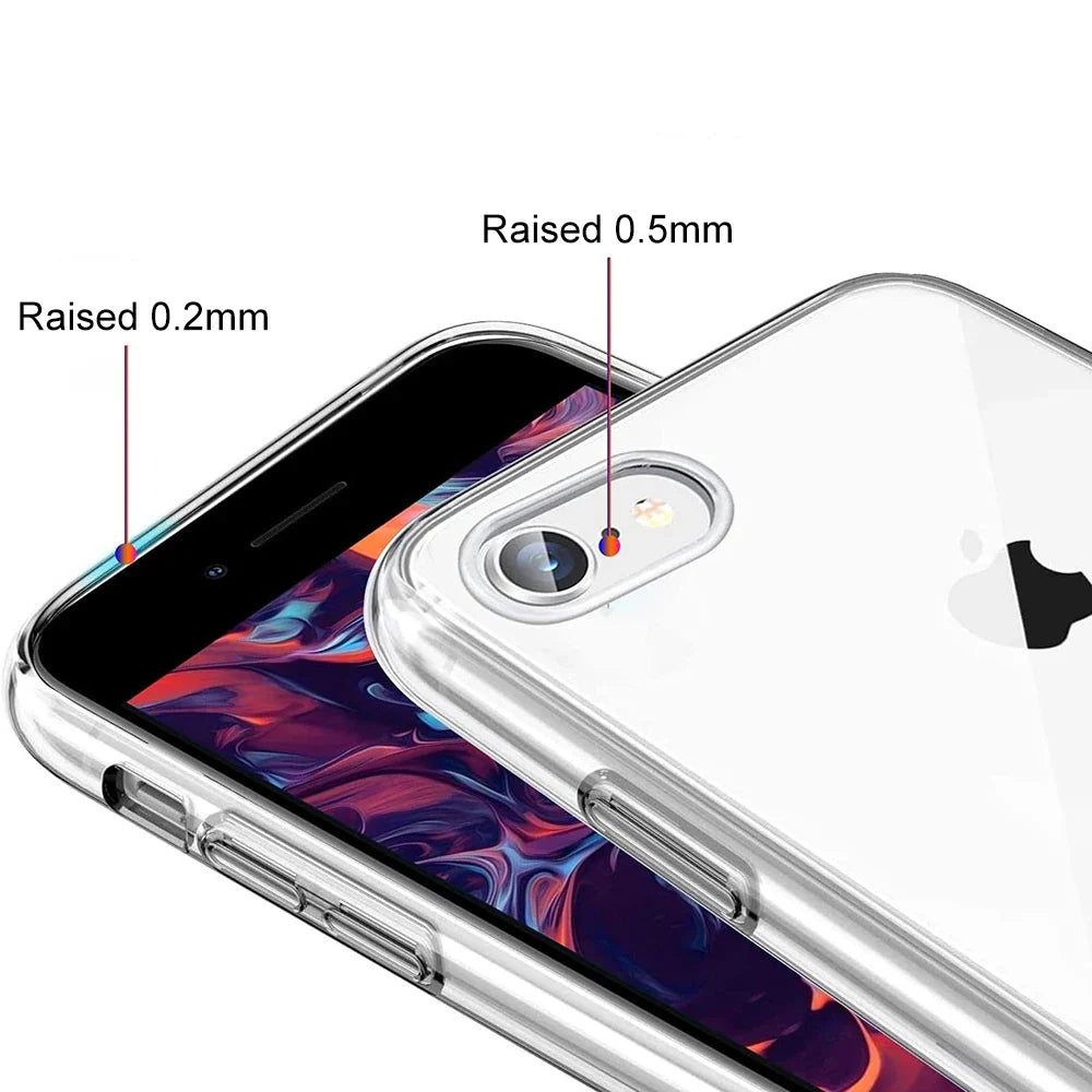 Clear Silicone Case for iPhone SE 2022/2020, iPhone 8 & 7 – Ultra Thin Soft Cover