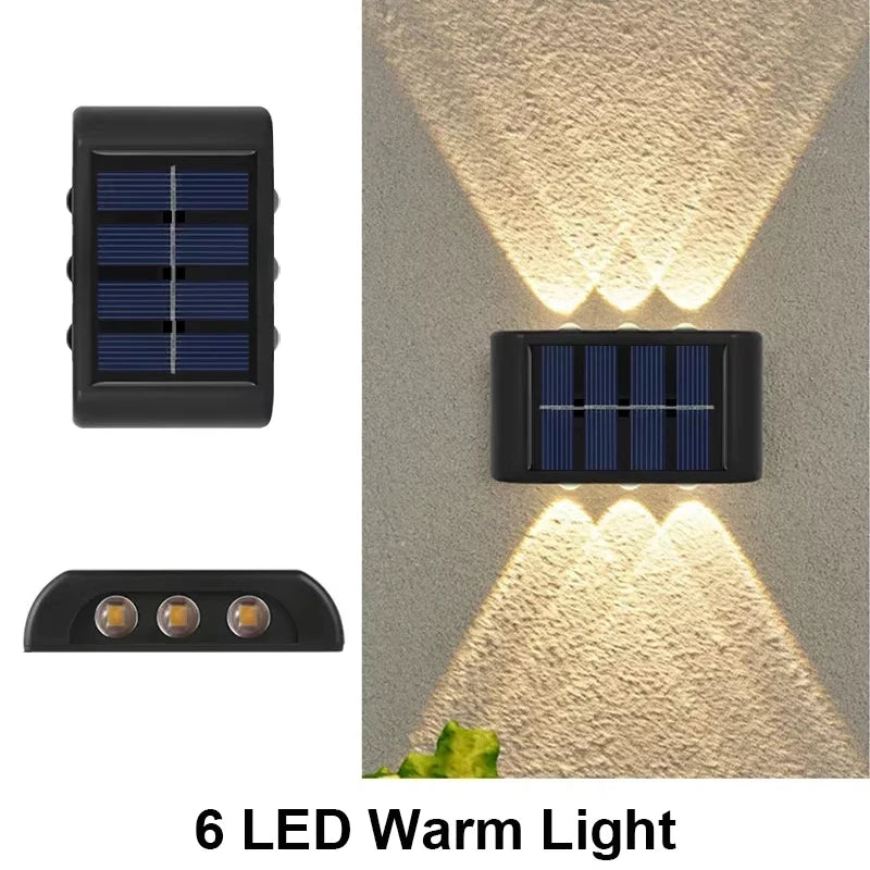 Solar Wall Light Outdoor – Waterproof LED Up & Down Garden Lamp
