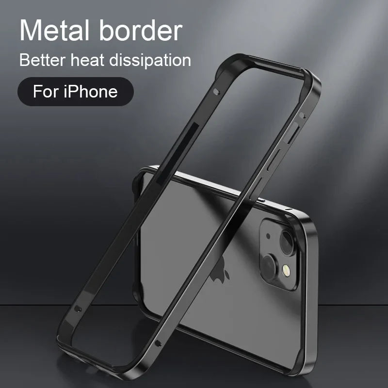 Metal Bumper Case for iPhone 12–18 / 17 / 16 / 15 / 14 – Aluminum & Silicone