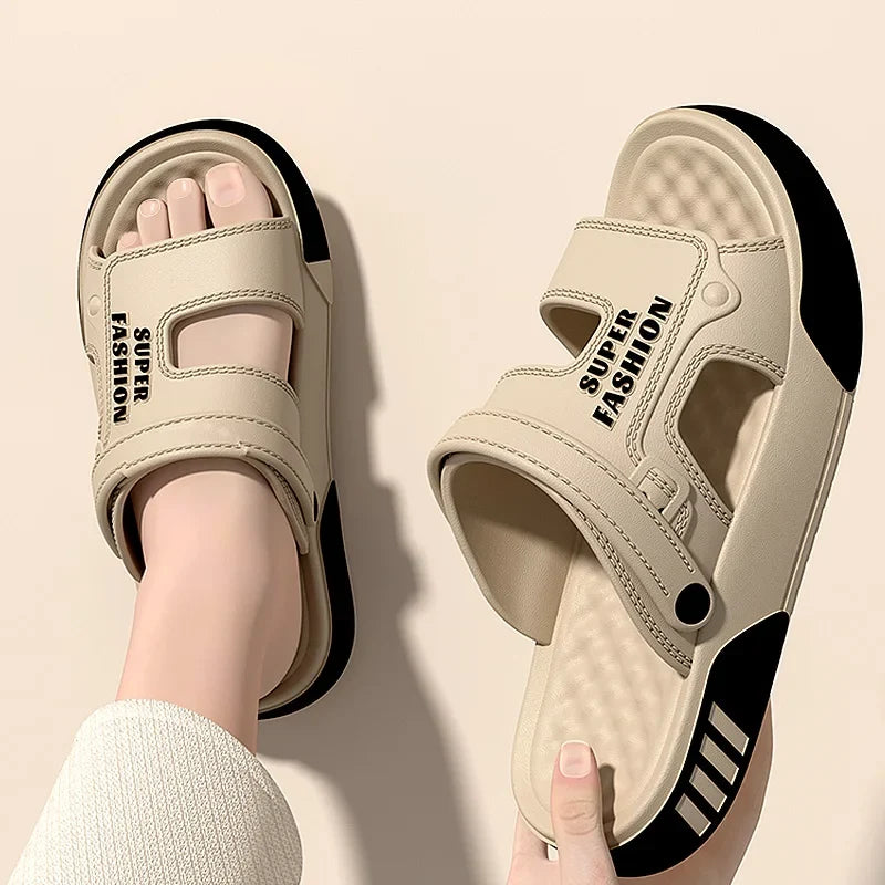 Men's Platform Slide Sandals – EVA Soft Sole, Indoor & Outdoor