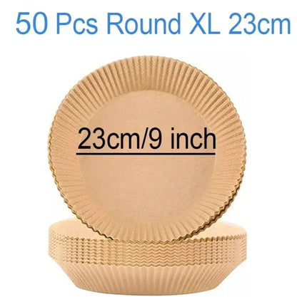 Air Fryer Parchment Paper Liners – Round & Square, 50–300 Pcs