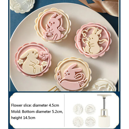 Mooncake Mold DIY Hand Press – Pastry & Mung Bean Cake Stamp
