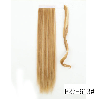 Wrap Around Ponytail Extension – Long Straight Synthetic Clip-In