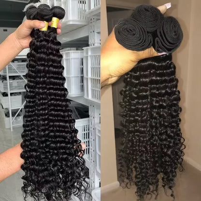 Deep Wave Human Hair Bundles – Virgin Burmese Remy Hair