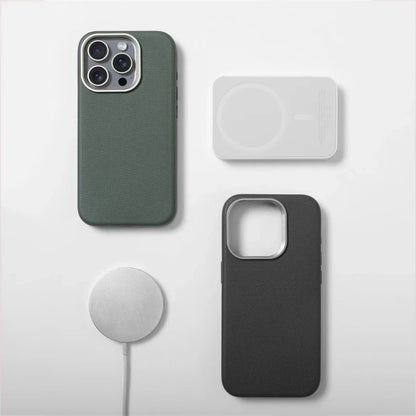 MagSafe Leather iPhone Case with Metal Alloy Lens Frame – iPhone 13–17