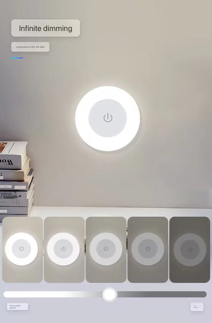 Touch Sensor LED Night Light – USB Rechargeable Magnetic Wall Lamp