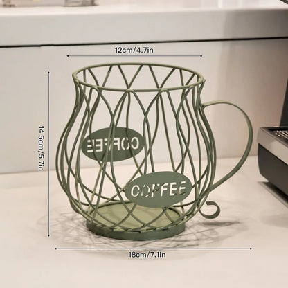 Coffee Pod Holder Wire Basket – Large Capacity Capsule Storage