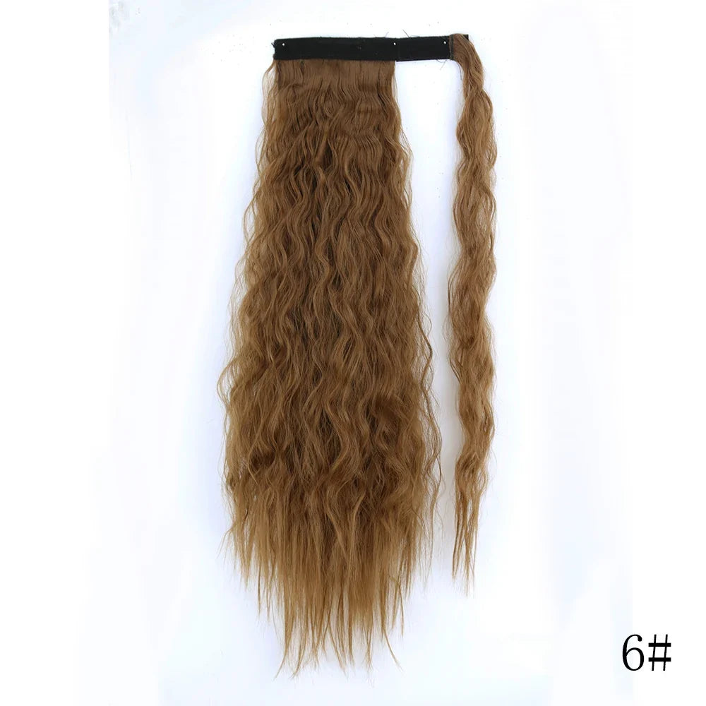 Wrap Around Ponytail Extension – Long Straight Synthetic Clip-In
