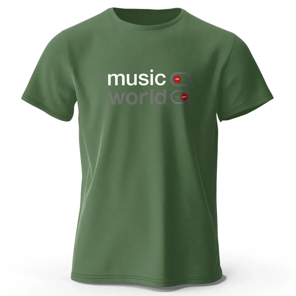 Music World Graphic T Shirt Oversized Cotton Unisex Tee