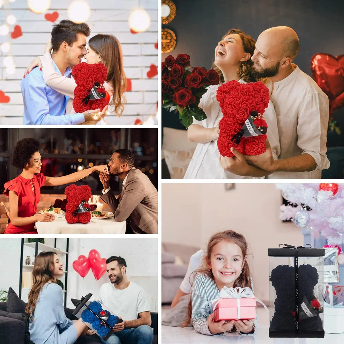 Rose Teddy Bear – Artificial Foam Flower Bear Gift