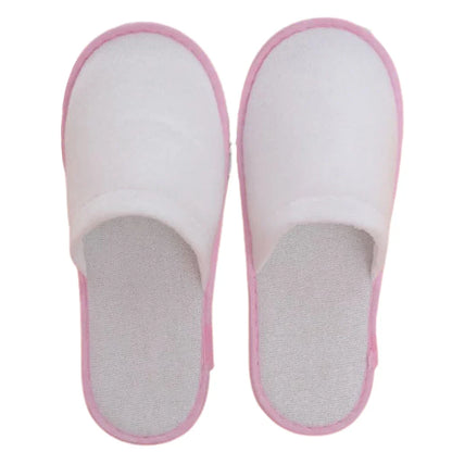 Disposable Hotel Slippers – 10 Pairs Bulk Pack, Random Colors