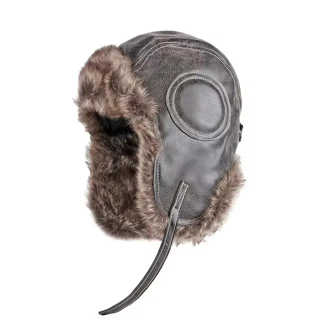 Russian Ushanka Trapper Hat – Faux Fur Earflap Winter Cap