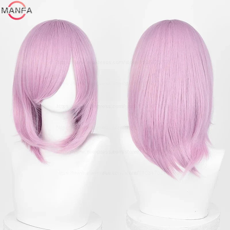 Anime Cosplay Wig - 40cm Medium Straight Wig with Bangs
