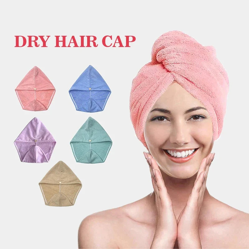 Microfiber Hair Drying Turban – Absorbent Shower Head Wrap