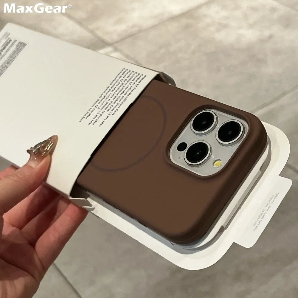 Luxury Liquid Silicone iPhone Case – MagSafe Compatible | iPhone 11–16 Series