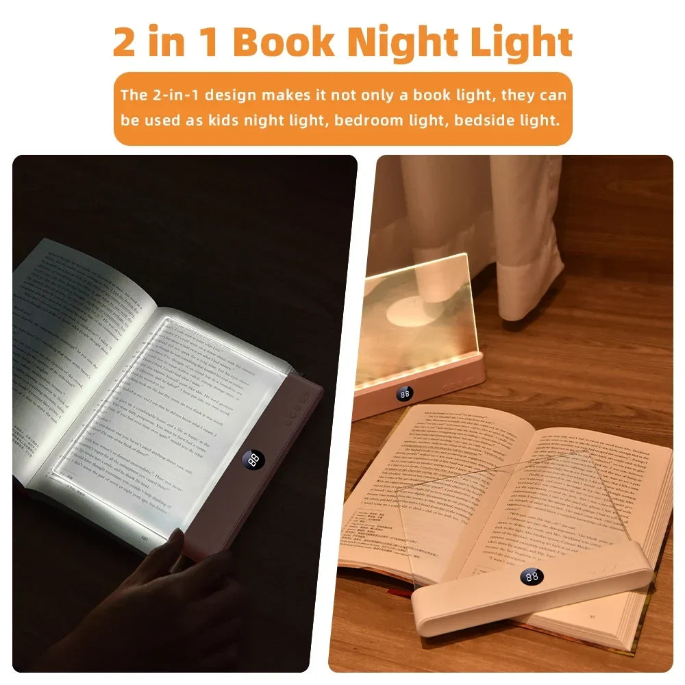 LED Flat Book Light – Dimmable Reading Lamp Panel