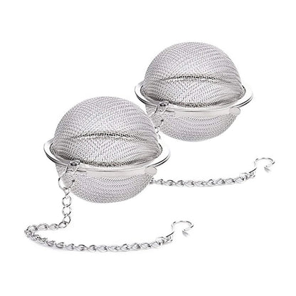 Stainless Steel Tea Ball Infuser with Chain – Fine Mesh