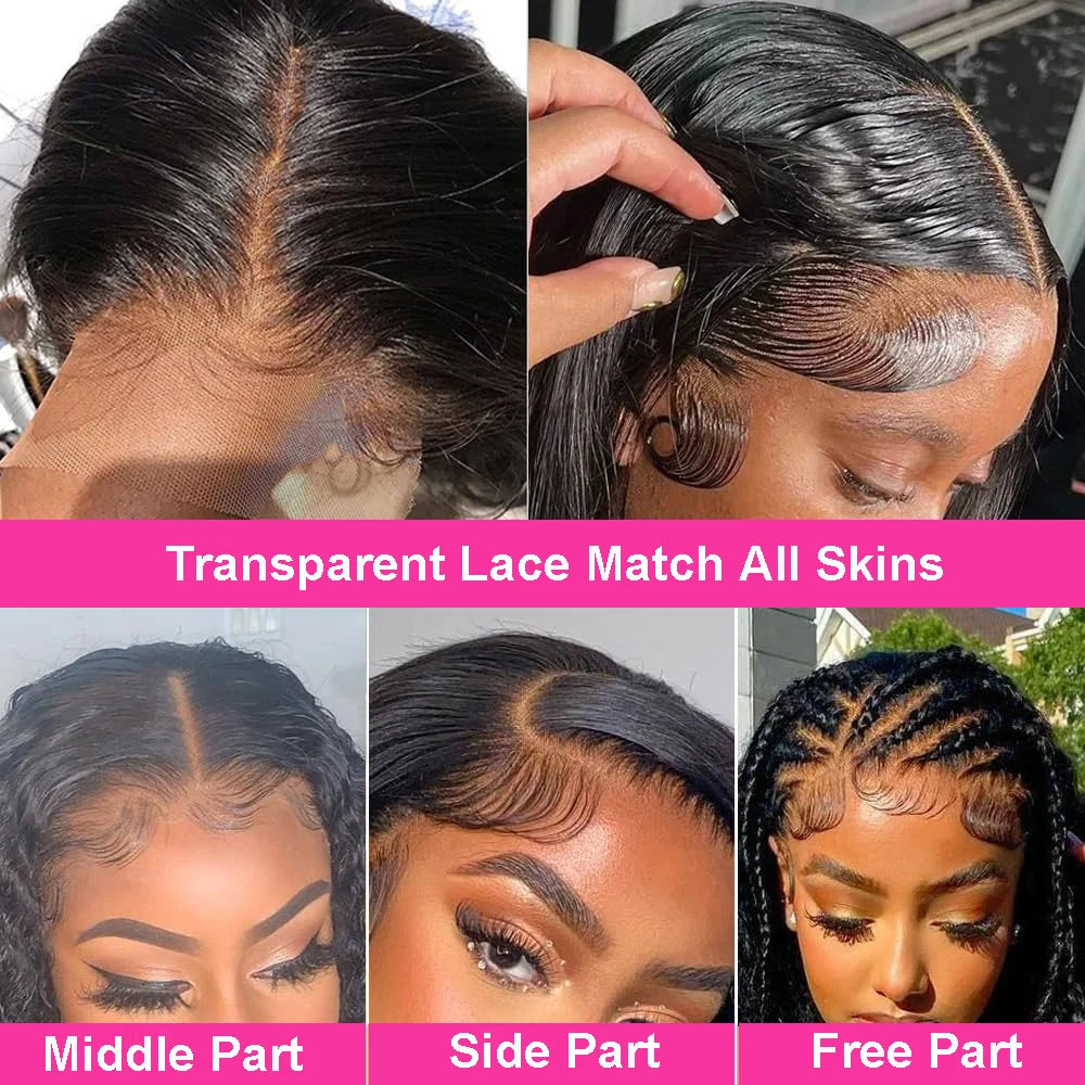 Deep Wave Bob Wig Human Hair Lace Front – 13x4 & 4x4 Transparent Lace