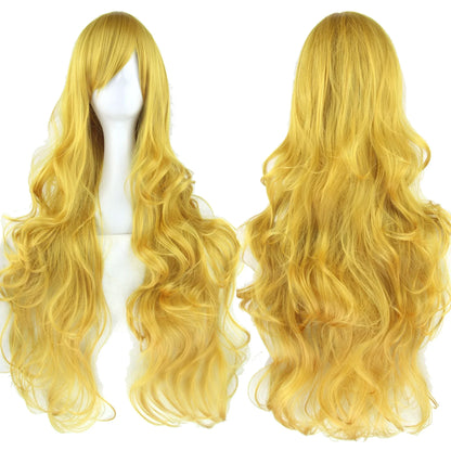 Long Curly Cosplay Wig – Synthetic Party Wig for Women