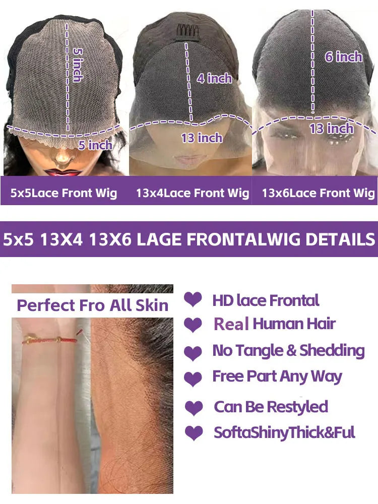 Jerry Curly Lace Front Wig Human Hair – 13x4 & 13x6 HD Transparent Lace
