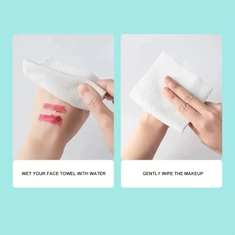 Disposable Face Towel – 100% Organic Cotton Dry & Wet Use (100pcs/bag)