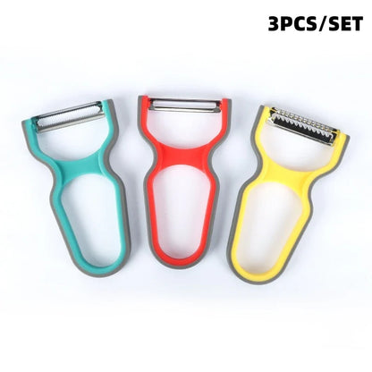 Vegetable Peeler Set – 3-Piece Stainless Steel Potato Slicer & Grater