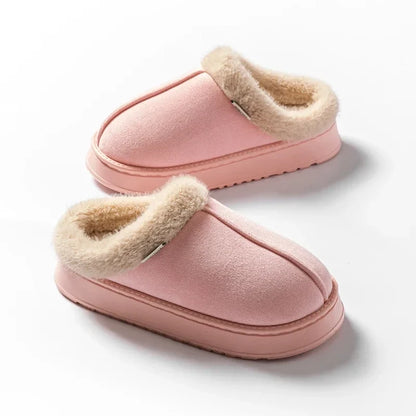 Fluffy Indoor Slippers – Thick EVA Sole Warm Anti-Slip House Shoes