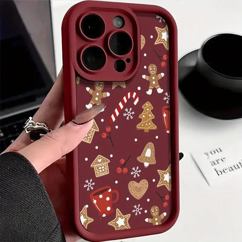 Christmas Gingerbread Pattern iPhone Case – Cute Holiday Cover