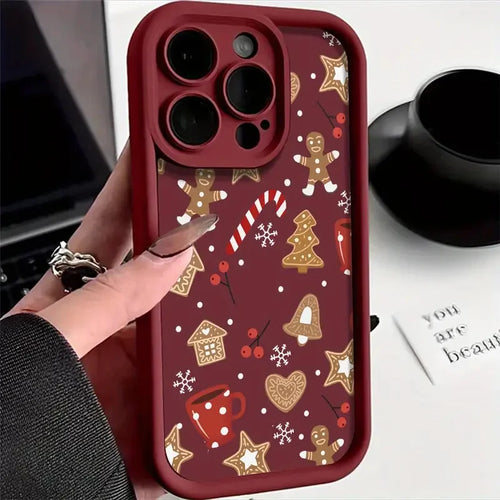 Christmas Gingerbread Pattern iPhone Case – Cute Holiday Cover