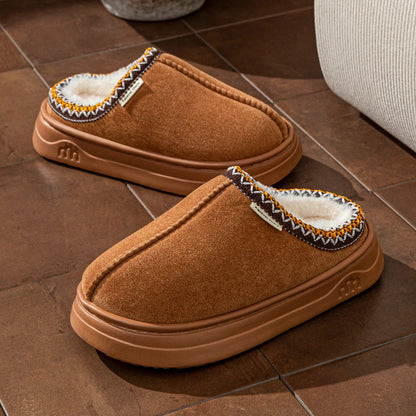 Fur-Lined Slipper Clogs – Warm Anti-Slip Winter Shoes for Women & Men