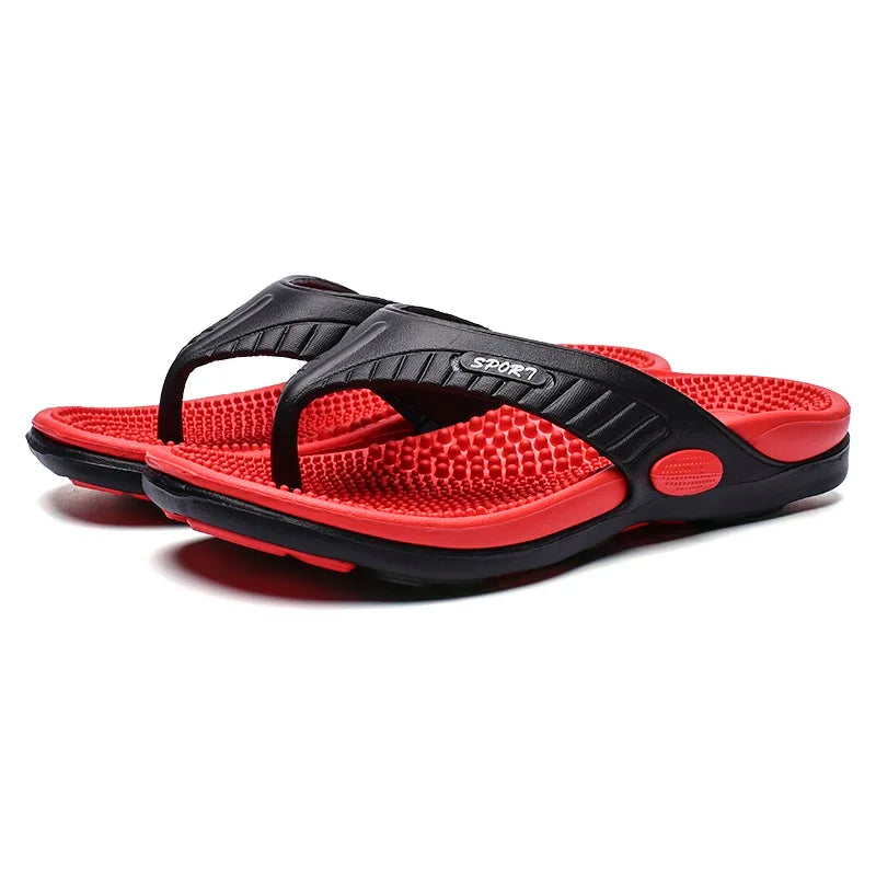 Massage Flip Flops for Men – Acupressure Beach Sandals, Plus Size EU 40-46